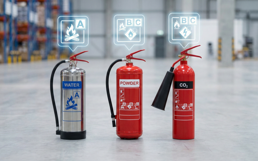 ¿Agua, Polvo o CO2? Guía para elegir el Extintor correcto